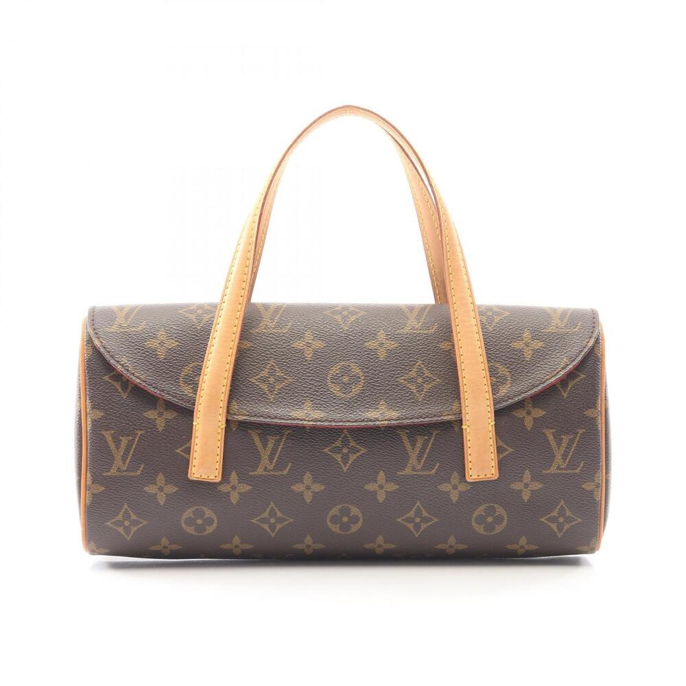 Louis Vuitton Sonatine Handbag canvas leather Monogram brown